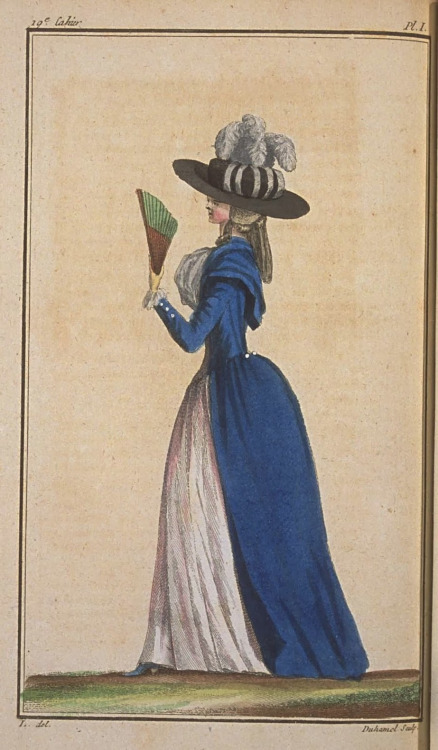 shewhoworshipscarlin - Redingote fashion plate, 1780s.