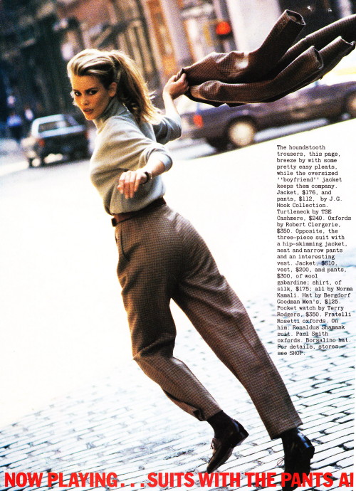 80s-90s-supermodels - “This Suit’s Got Legs!”, MADEMOISELLE US,...