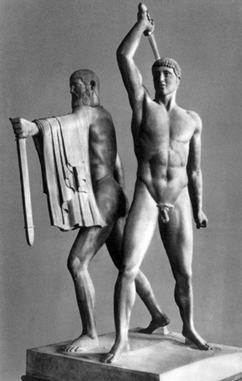 famousartthroughhistory:The Tyrannicides, Roman copies of c. 477...