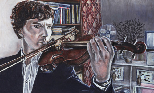 I can’t believe I never shared my Sherlock painting on...