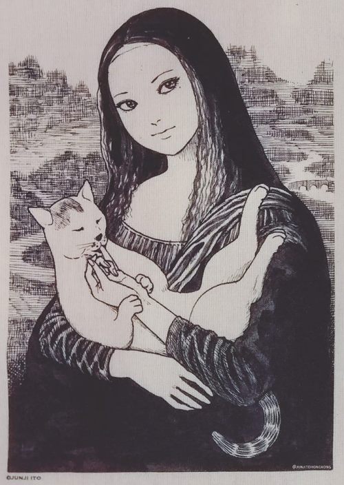 junji-info:The full illustration of the Mona Lisa parody by Ito,...