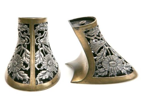 treasures-and-beauty - Silvered Bronze Art Nouveau Heels....