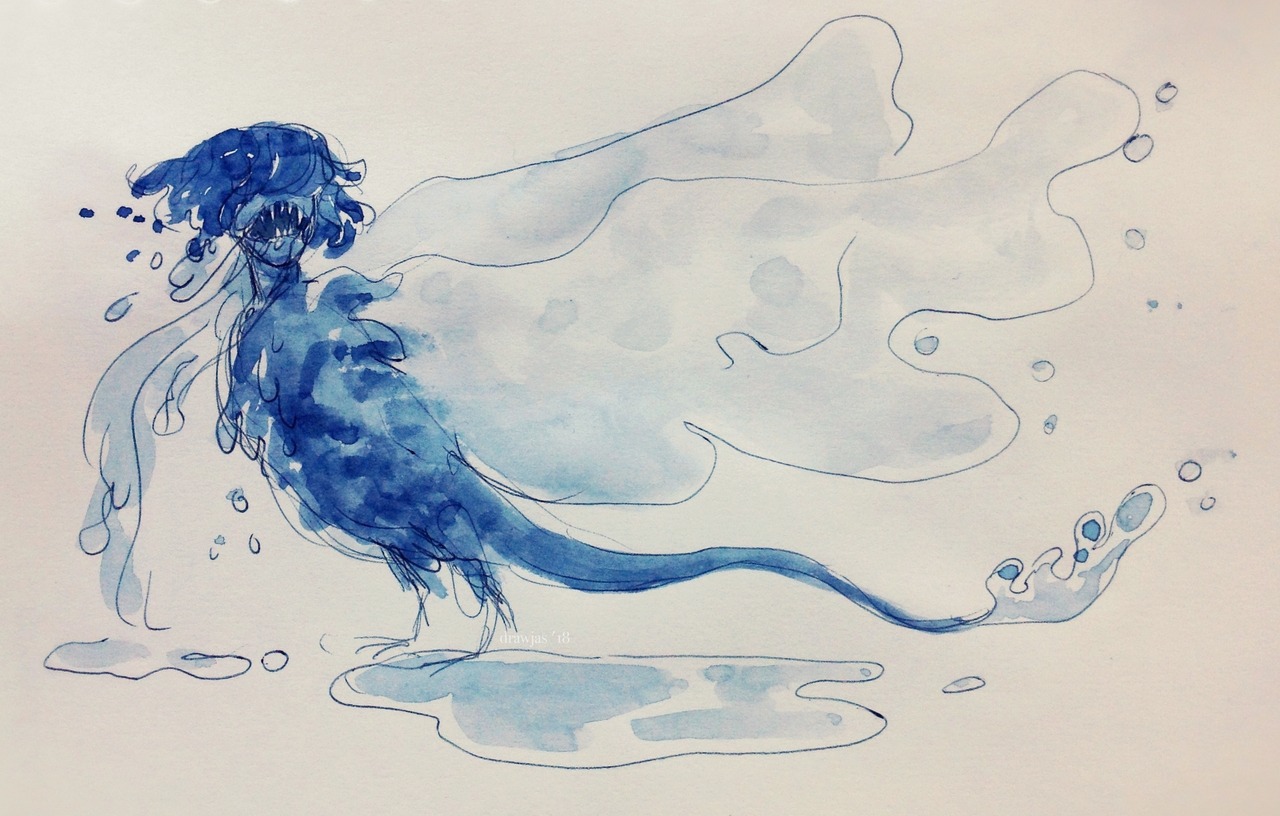 corrupted Lapis ideas, a screaming watery harpy type thing :^o ..6may2018