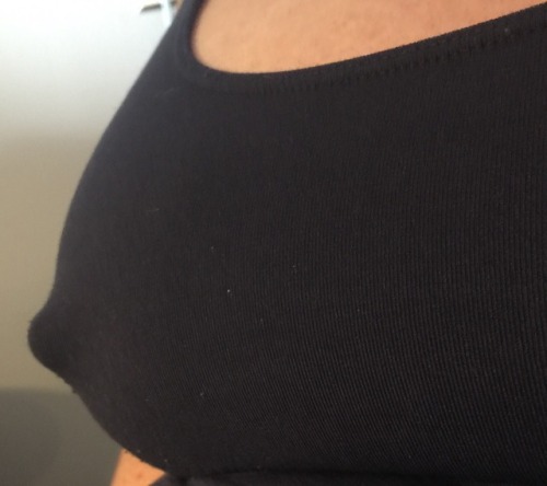 nipplelust - Covered side boob shows off my big nipples