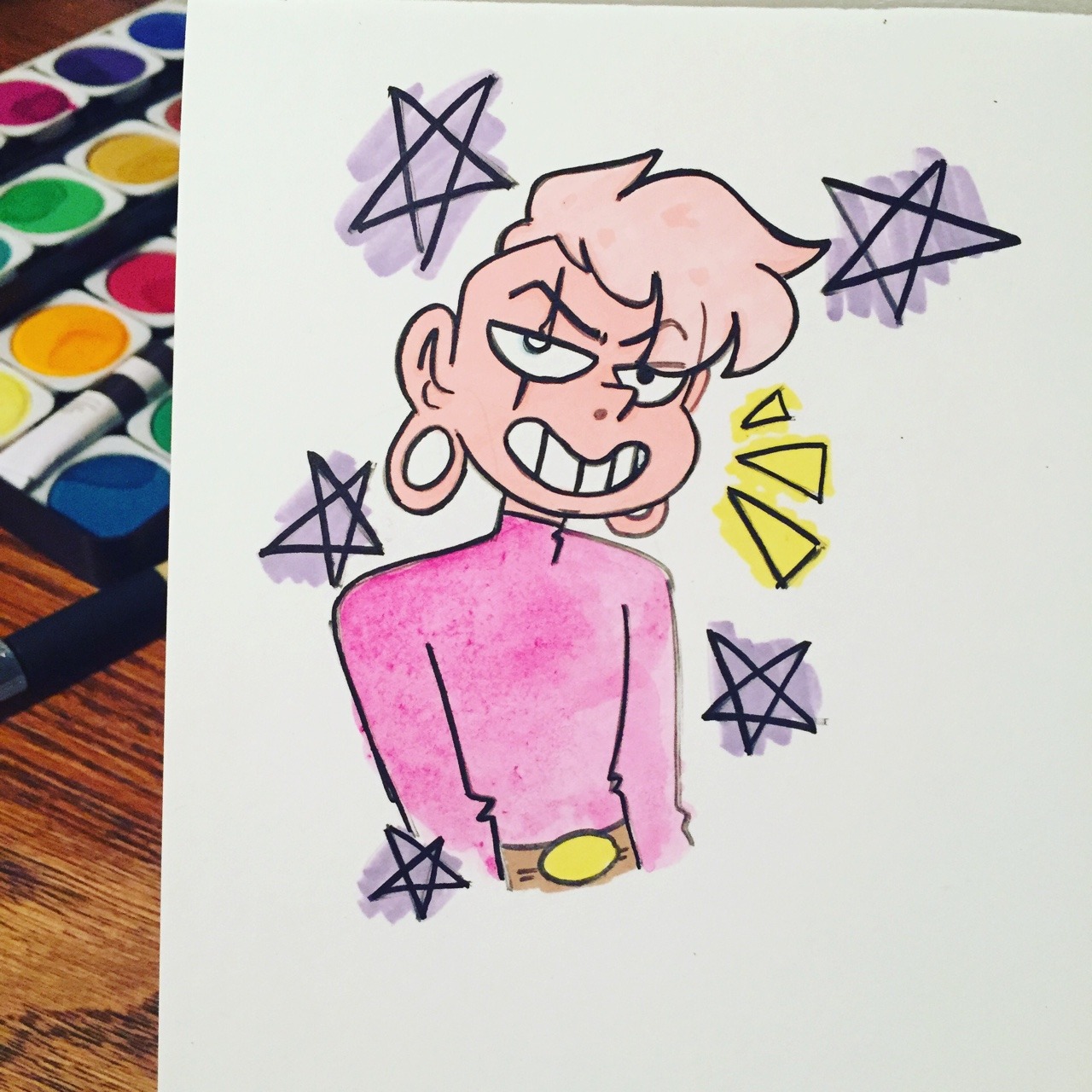 ✨ Lars of the Stars ✨ Illustrated with Winsor Newton Promarkers, and a little watercolor!! My favorite Steven Universe character 💕 who am I kidding, all of them are my favorite, Lars is just the most...