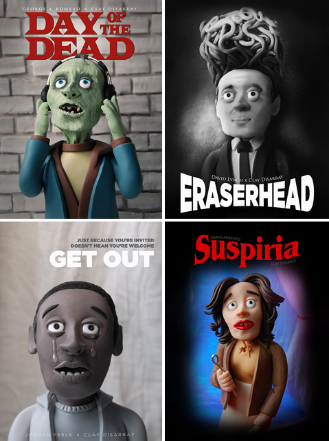 cinexphile:Clay illustrated style horror posters by Clay...