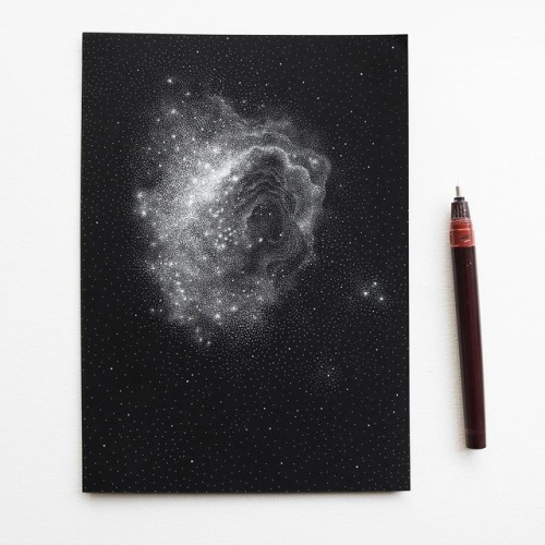 itscolossal:Stippled Black and White Illustrations of...