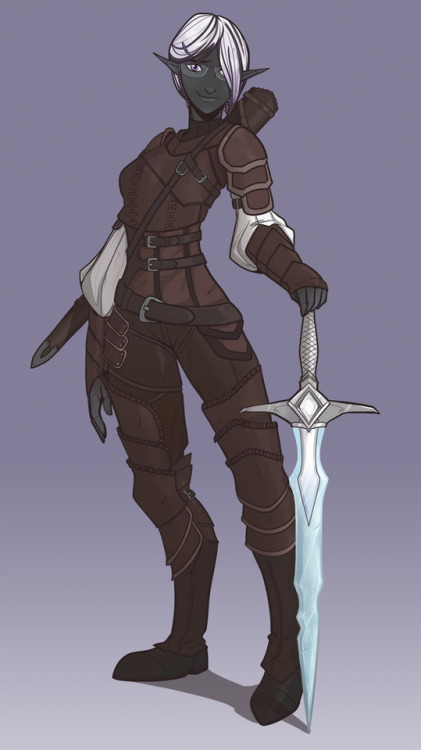 rebswashere - Mila the drow hexblade and Deliverance the...