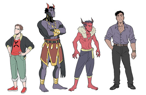 miyuliart - Characters from my webcomic Demon Studies as...