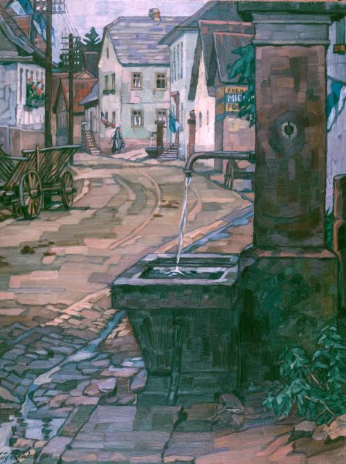 pintoras - Eugenie Bandell (German, 1863 – 1918) - Village Street...