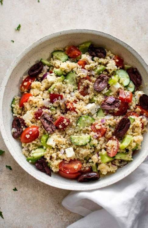 foodffs - This Mediterranean quinoa salad is fresh, bursting...