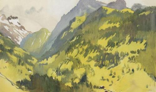 zinaida-serebriakova:In the mountains. Switzerland, Zinaida...