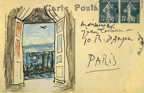 last-picture-show - Pablo Picasso, Postcard to Jean Cocteau,...