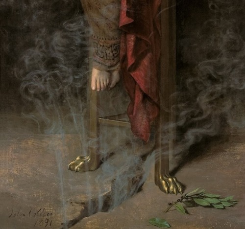 daughterofchaos - John Collier, Priestess of Delphi, detail,...