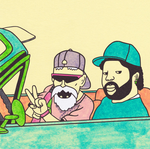 gangsterdoodles - Master Roshi & Ice Cube