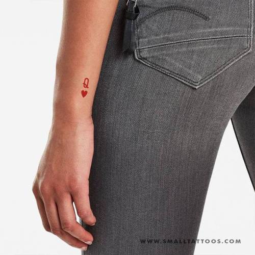 Queen of hearts temporary tattoo, get it here ►... temporary