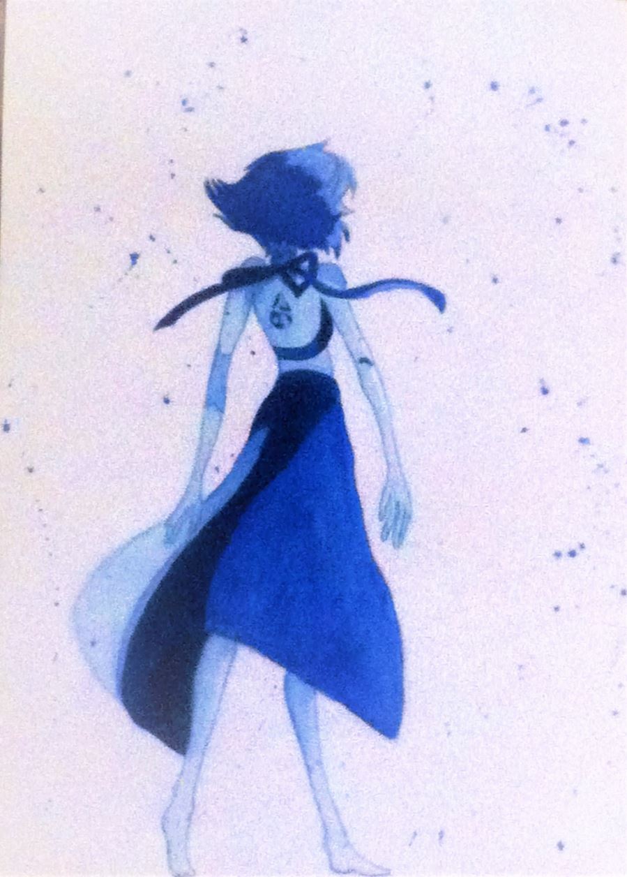 I kinda forgot I had this, back when I used to obsess over Lapis.. The paper was too big to scan and I have crappy camera quality which is why it sorta looks blurry