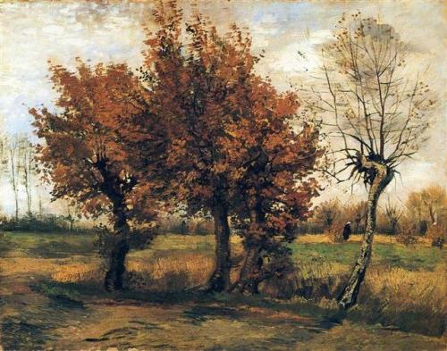 vincentvangogh-art - Autumn Landscape with Four...