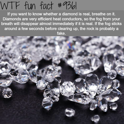 wtf-fun-factss - How to tell if a diamond is fake - WTF fun...