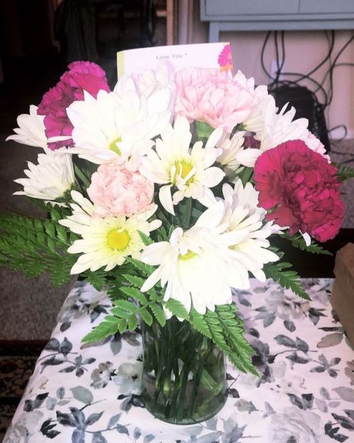 My baby sent me flowers for our 2 months. #flowers #surprises...