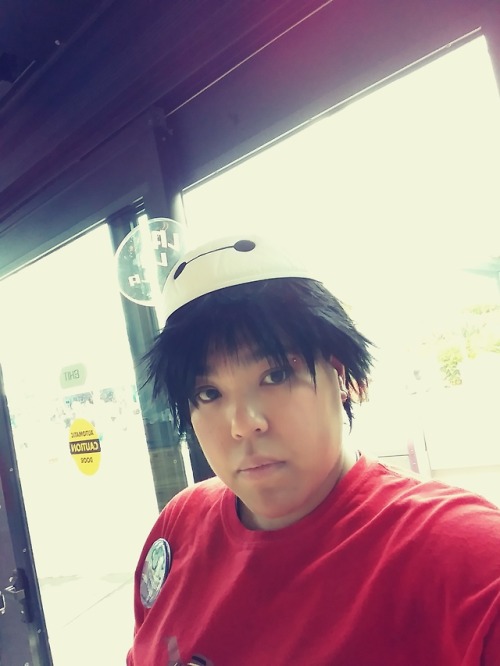 Here I am at epcot dressed as Hiro to see Baymax and they have...