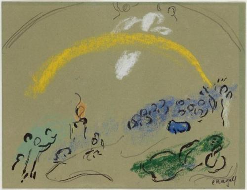 surrealism-love - Noah and the Rainbow, 1963, Marc ChagallSize - ...