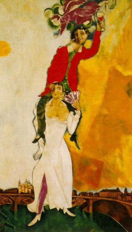 surrealism-love - Double portrait with a glass of wine, 1918,...