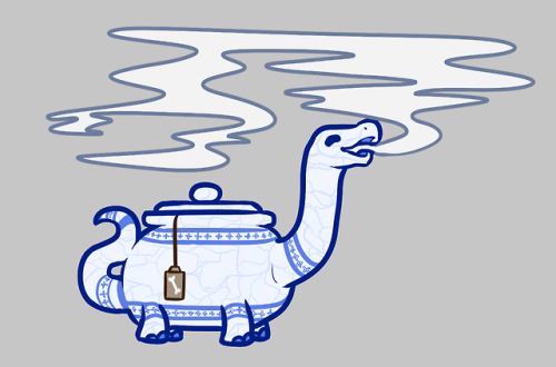 glasswhistles - Dinosaur teapot… apotosaurus…