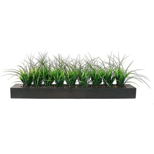 Vintage Laura Ashley Green Grass in Contemporary Wood Planter ...
