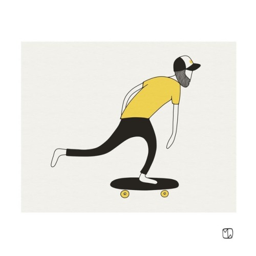 ‘PUSH’ and old classic skate illustration. Experimenting.