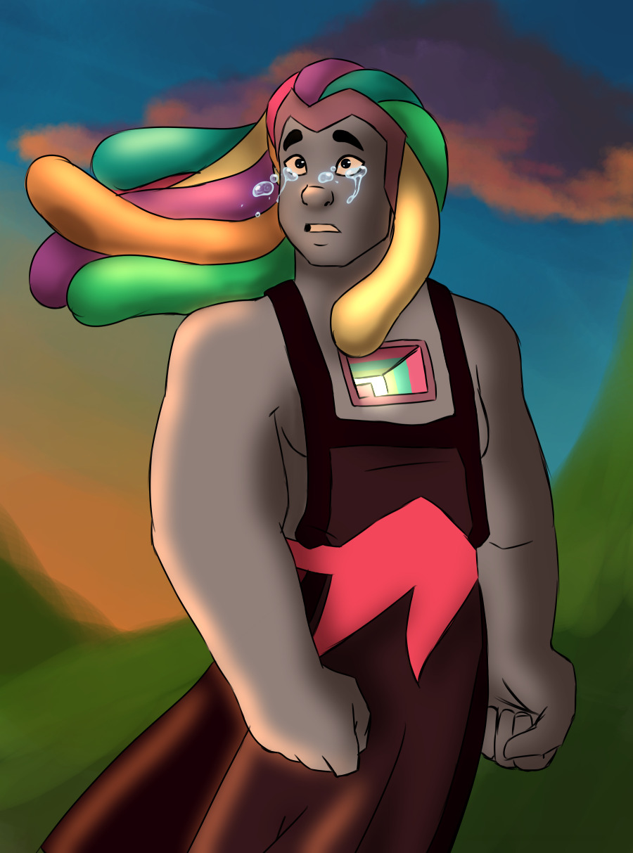 I wanted to draw Bismuth So I drew Bismuth First time on Earth, seeing the sunset.