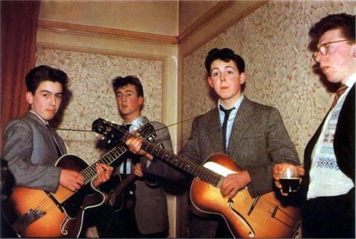 lostinhistorypics - The Beatles in 1957, when George Harrison...