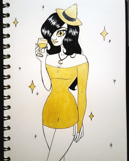 Day 5 of Inktober. Today’s prompt - Socialite witch.