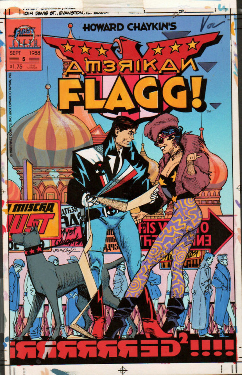 travisellisor - the cover to Howard Chaykin’s American Flagg!...