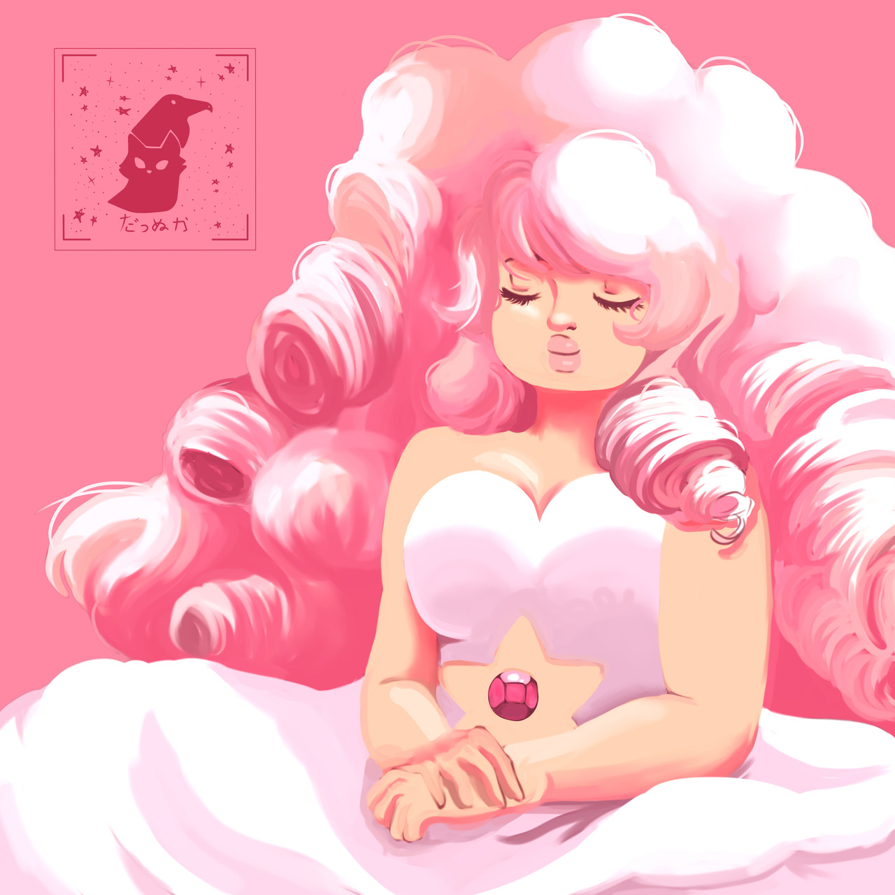 I’m a big fan of Steven Universe and Rose Quartz is one of my favorites characters! This is imagine was done time ago! I hope you like it :3