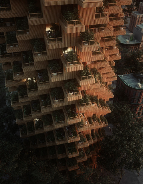 mokkooyaji - archatlas - Penda proposes Toronto Tree Tower built...