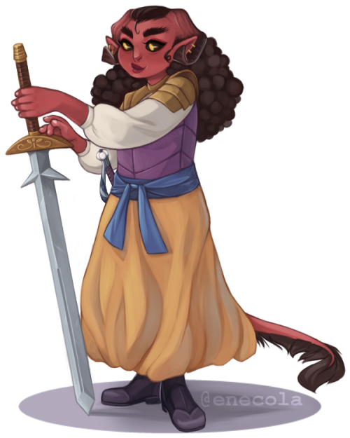 enecola - Check out my amazing Tiefling Hexblade, Patience.She...