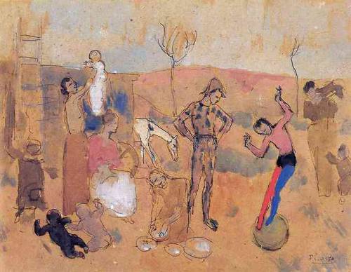 expressionism-art - Family of jugglers, 1905, Pablo PicassoSize - ...