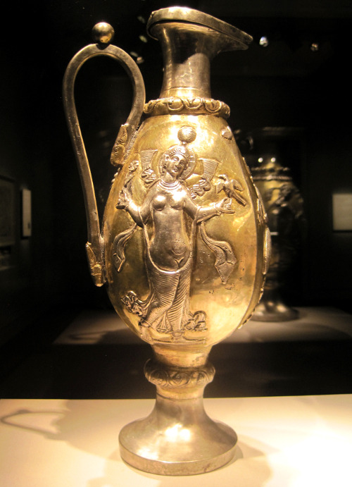 Sasanian ewer made with silver and gilt from the 7th-8th...