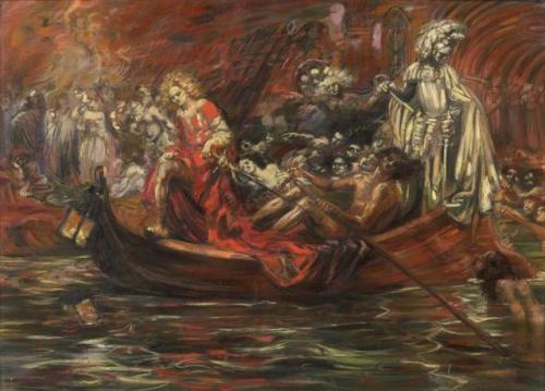 catonhottinroof - Henry de Groux  (1866 — 1930)La barque de Don...