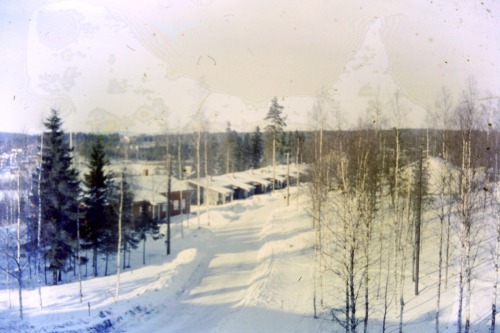 Grängesberg vintern 1962. Utsikt från Örabergsvägen 14....