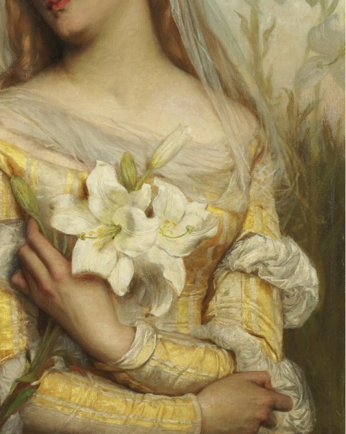 kzmkwoji - Gustav Pope (1831 – 1910 (d.1895))Lilies (detail)