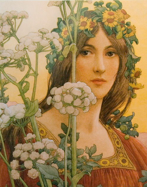 inividia:Our Lady of the Cow Parsley, Elisabeth Sonrel (French,...