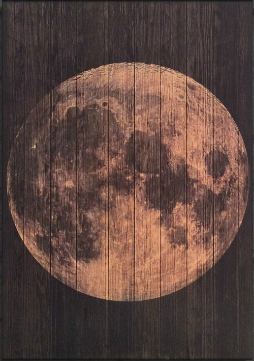 lesstalkmoreillustration - Moon & Earth Prints Baked On To...