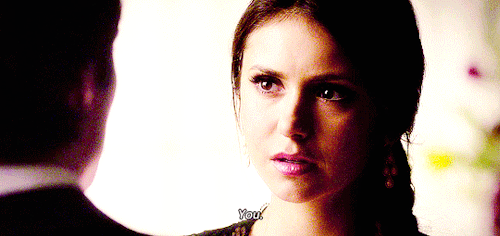 vd-gifs - Elena - So, he didn’t tell you why?Damon - Nope. But I’m...