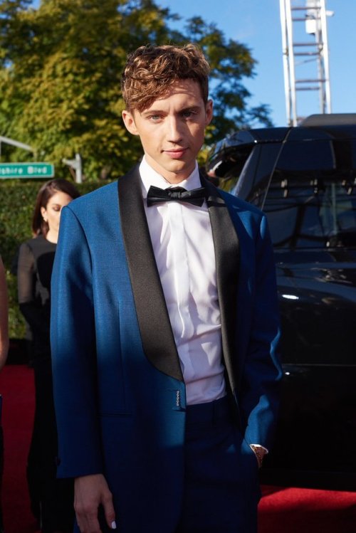 troyedaily - Troye Sivan attending the 2019 Golden Globes red...