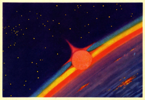 humanoidhistory - The Sun rises over Earth in a postcard...