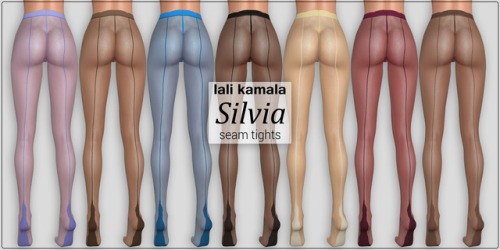 *Silvia* - Glossy pantyhose with a sexy back seam...