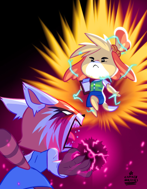 captainmolasses - Aggretsuko vs Isabelle because why not