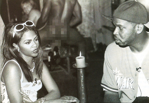 gucci-flipflops - Lil kim doing an interview with luke while...